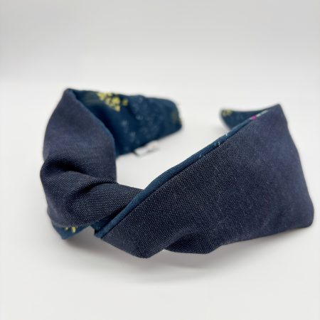 Cerchietto twist blu e blu
