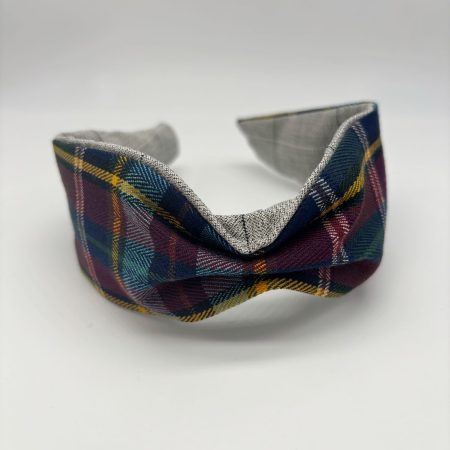 Cerchietto in tartan a farfalla