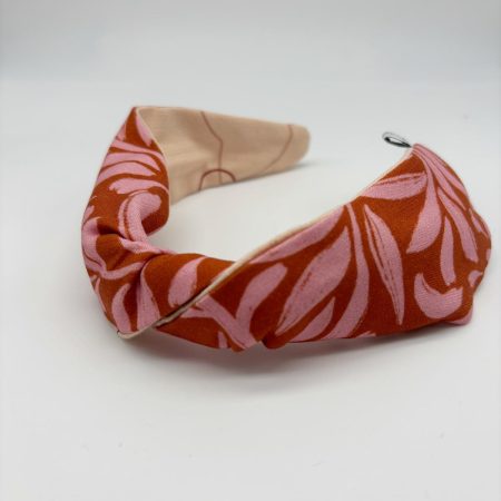 Cerchietto twist mocha-pink