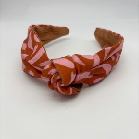 Cerchietto nodo mocha pink