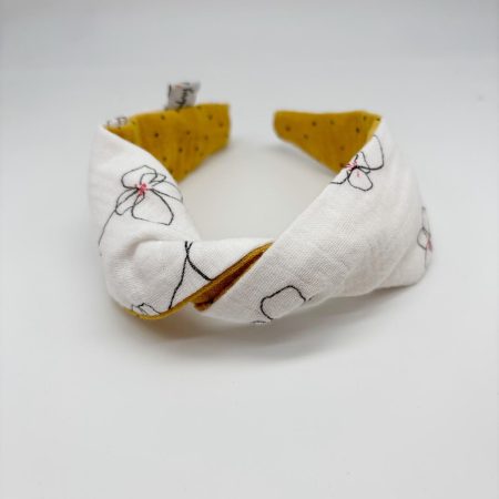 Cerchietto twist mussola e pois