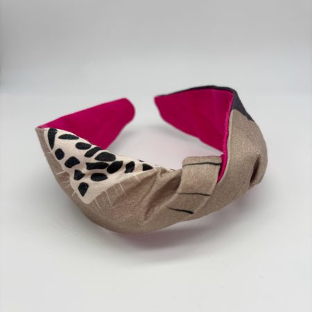 Cerchietto Twist fucsia flower